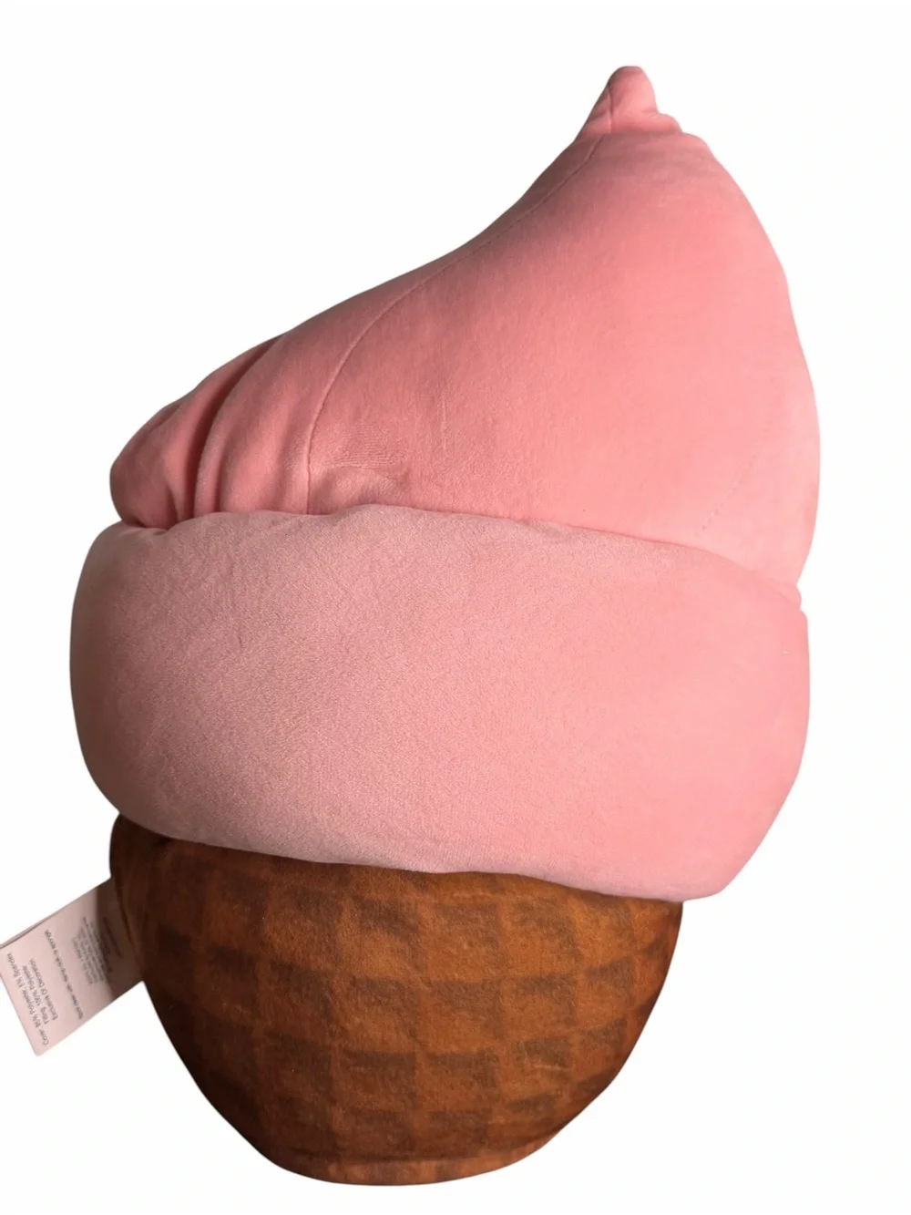 The Big One Kids Strawberry Ice Cream Cone Plush Throw Pillow 16”